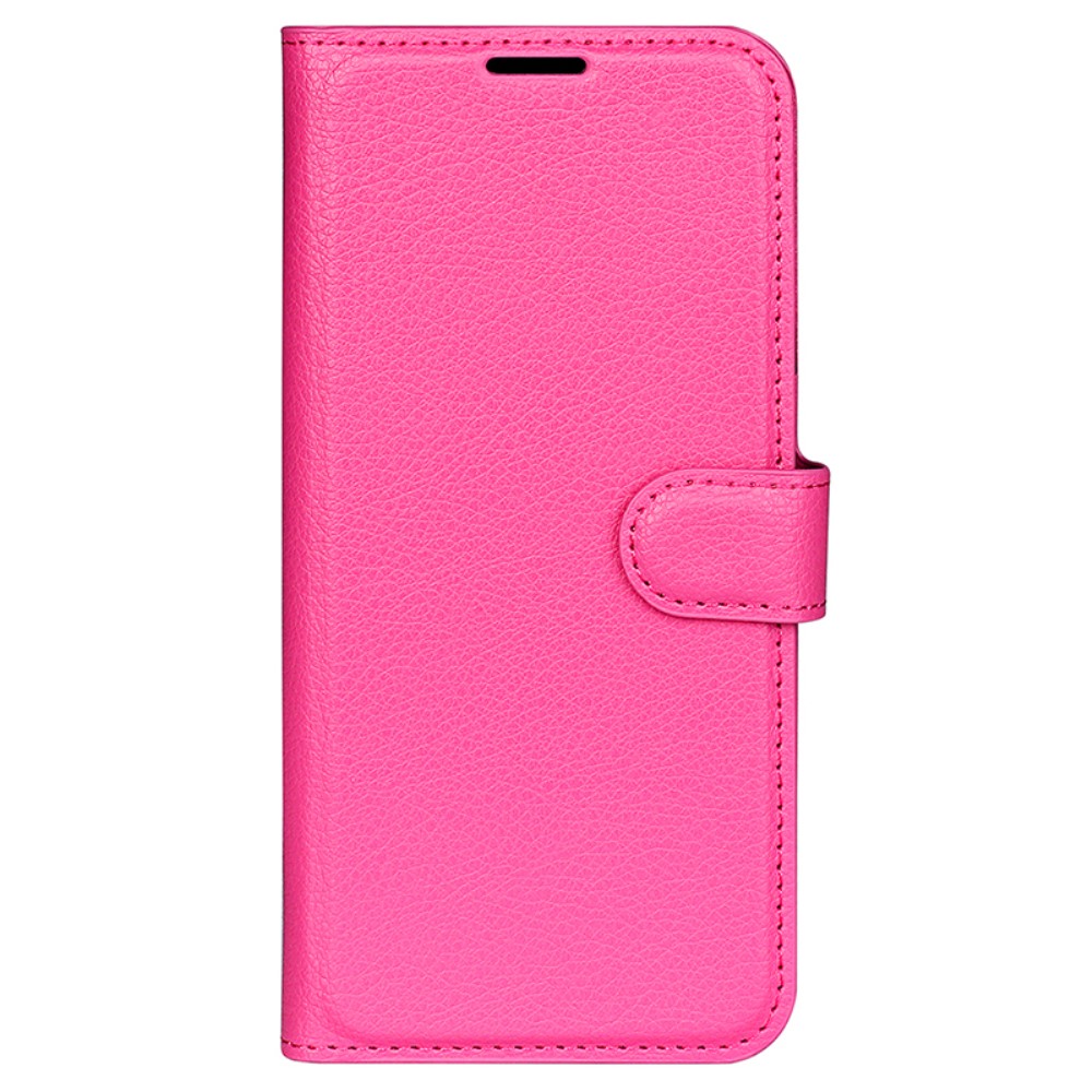 Samsung Galaxy S24 Fodral Litchi Lder Rosa