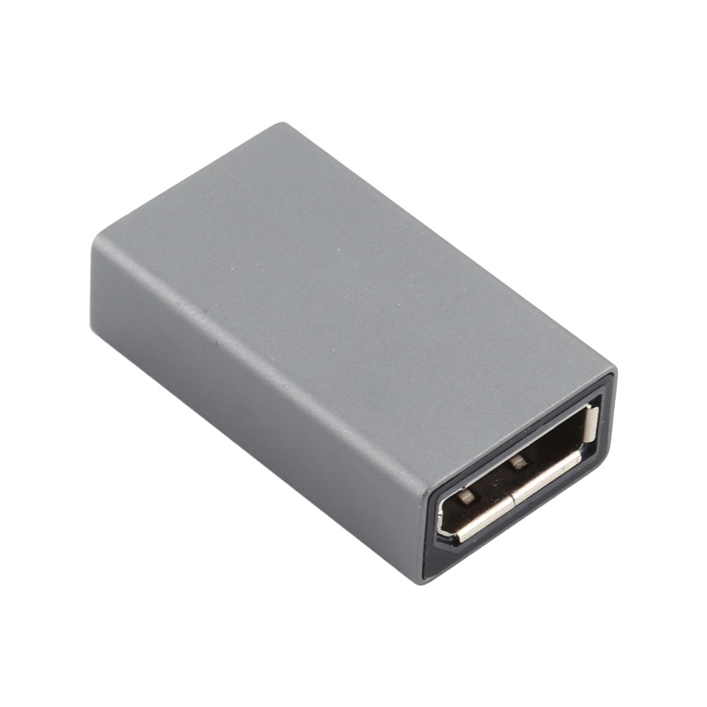 DisplayPort Hona till DisplayPort Hona Förlängning Adapter Grå