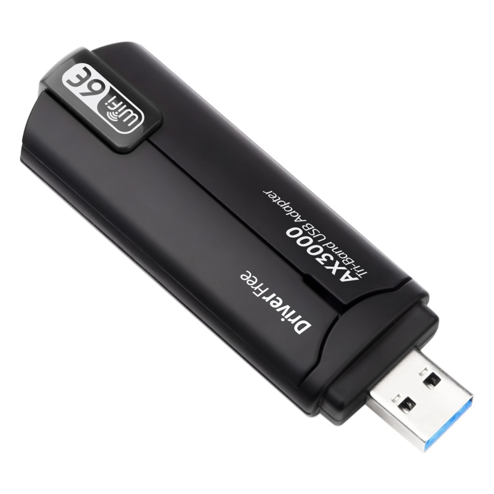 Wi-Fi Receiver USB 3.0 AX-3000 WiFi6 Nätverkskort Svart