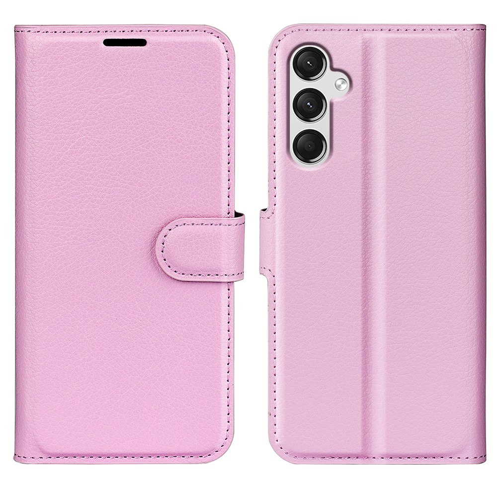 Samsung Galaxy A25 5G Fodral Litchi Lder Ljus Rosa