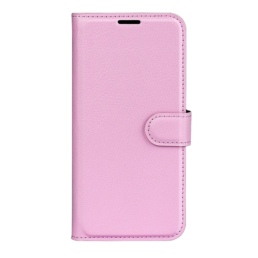 Samsung Galaxy A05s 4G Fodral Litchi Lder Ljus Rosa