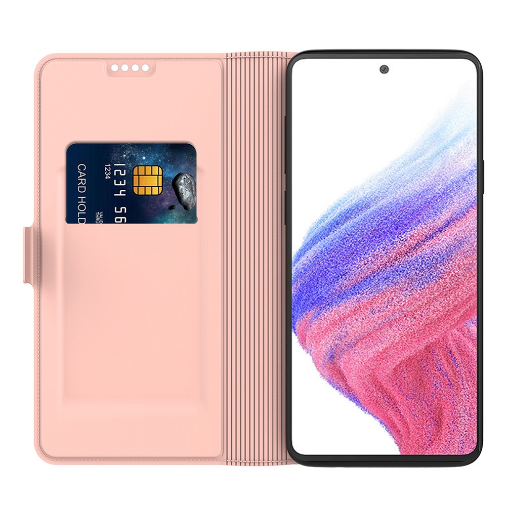 Samsung Galaxy A25 5G Fodral Slim Läder Roséguld