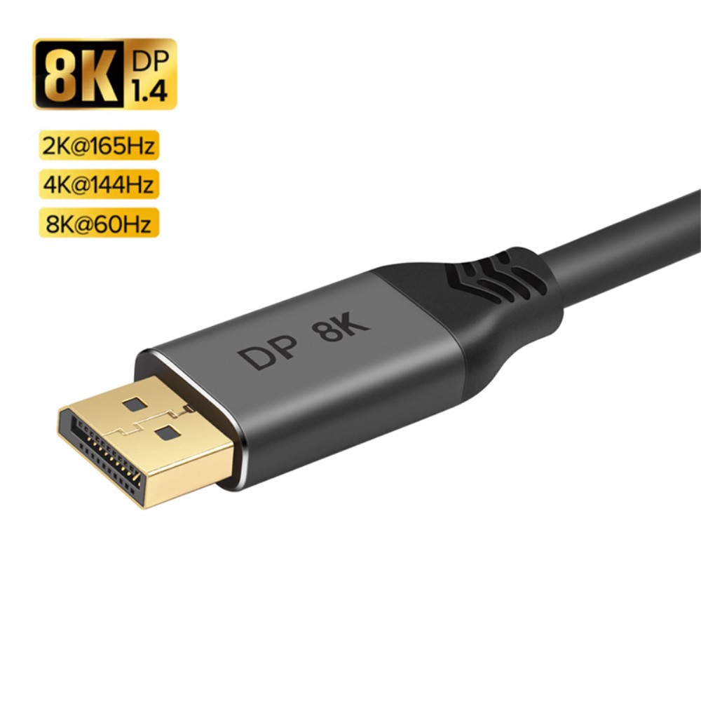 DisplayPort 1.4 Hane - DisplayPort 1.4 Hane 8K 60Hz 5m Kabel Svart