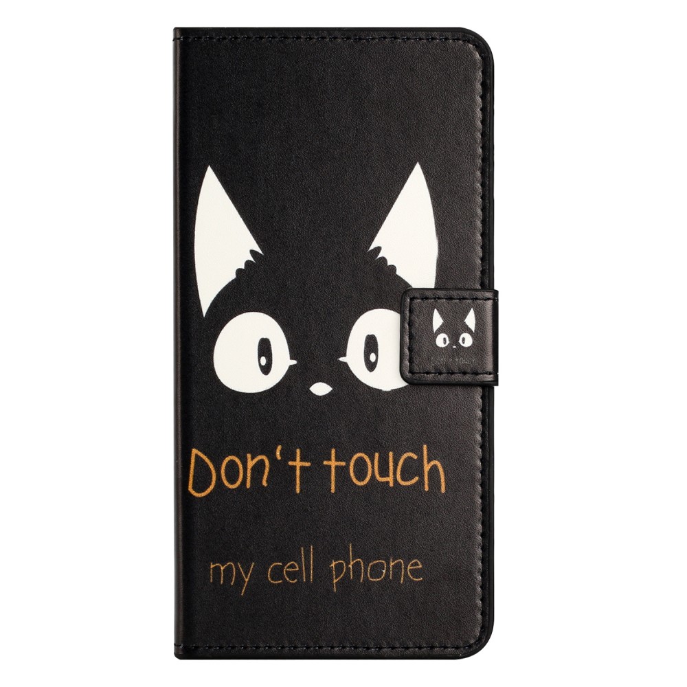 Samsung Galaxy S24 Fodral Med Tryck Dont Touch Katt