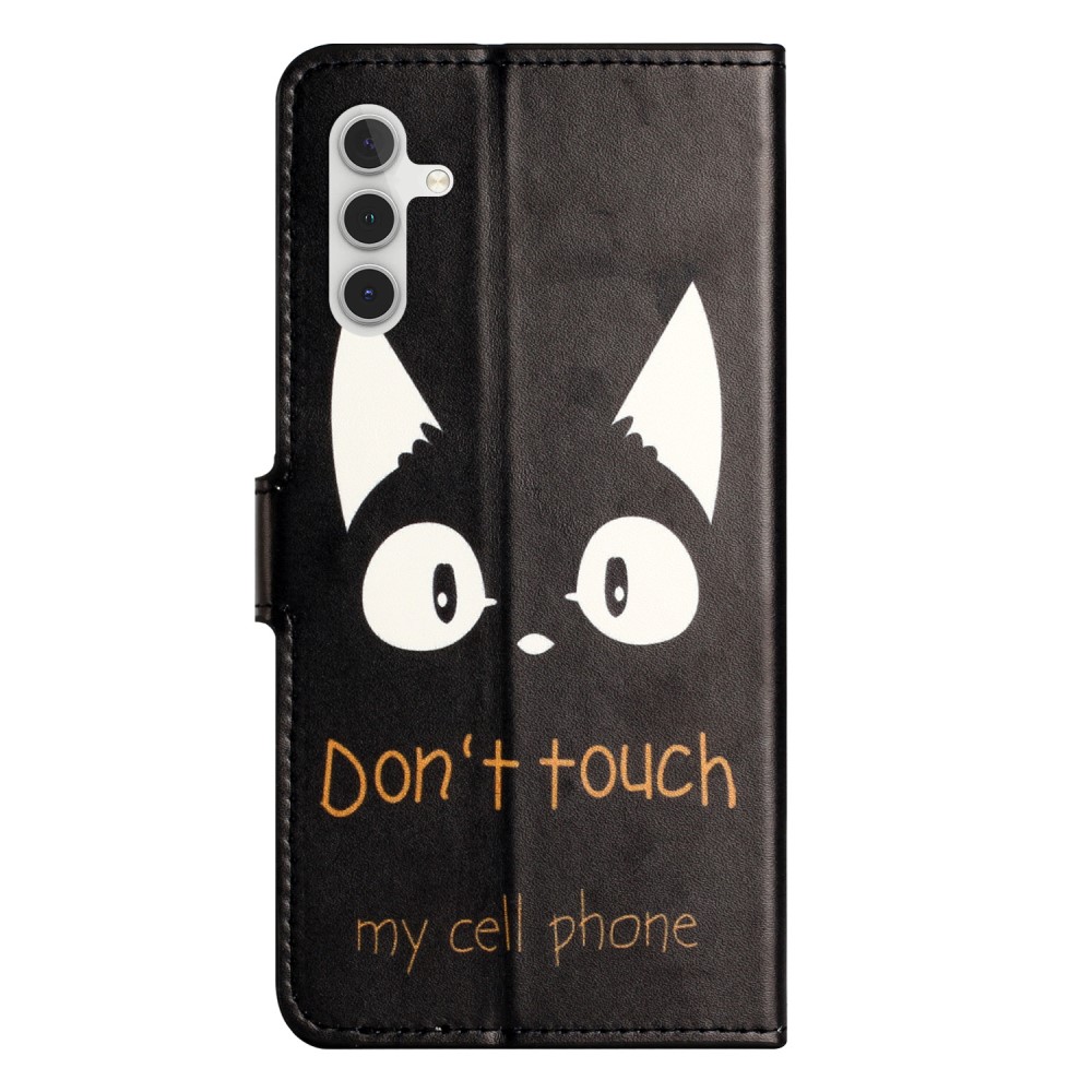 Samsung Galaxy S24 Fodral Med Tryck Dont Touch Katt