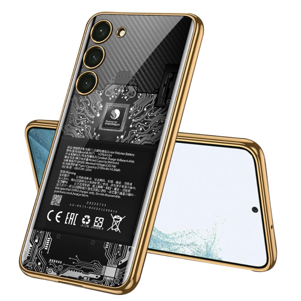 GKK Galaxy S24 Skal Hrdat Glas Electroplate Zero