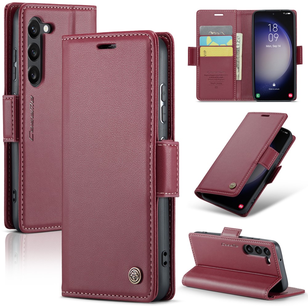 CASEME Galaxy S24 Plus Fodral RFID Lder Vinrd