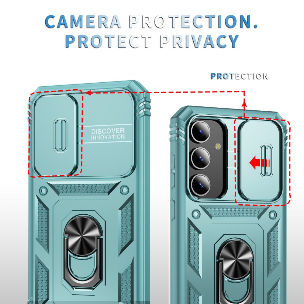 Galaxy S24 Plus Skal CamShield Ring Hybrid Armor Gr/Grn