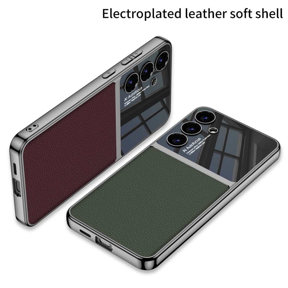 GKK Galaxy S24 Plus Skal Hybrid Lder Kolfiber Textur