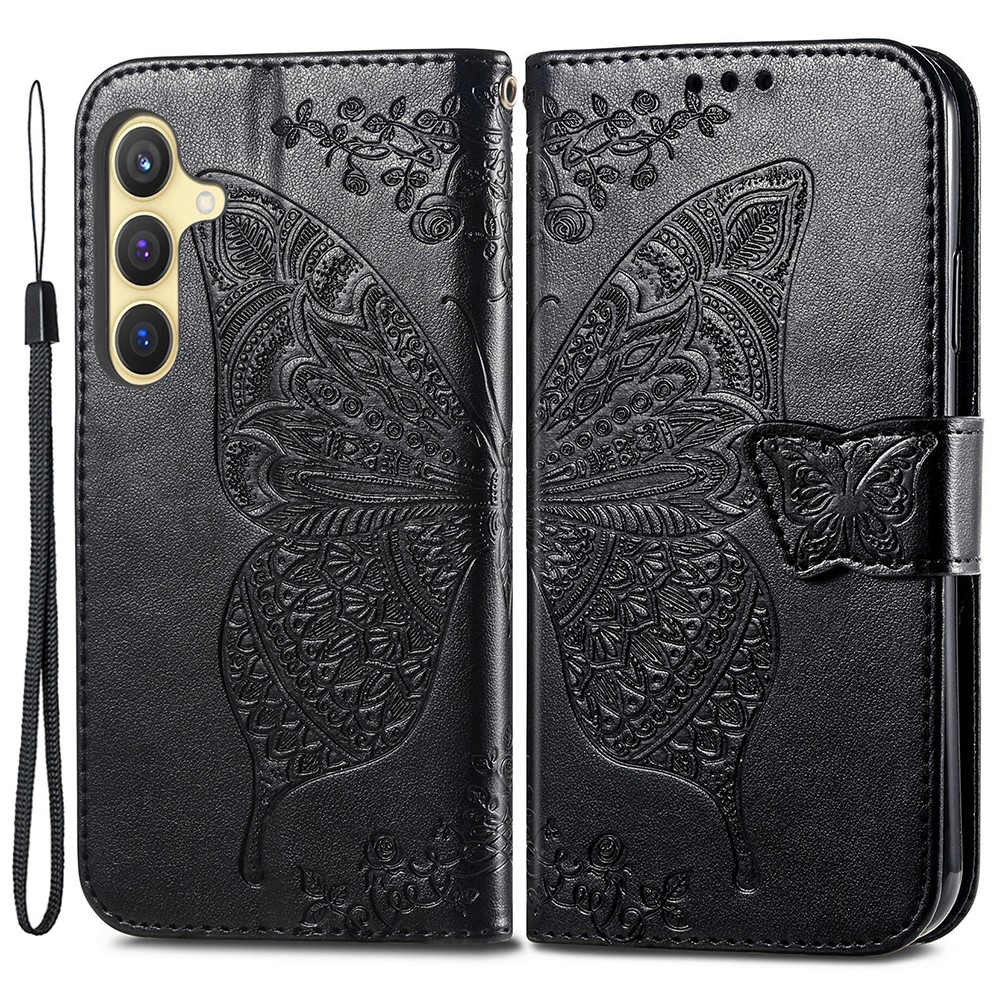 Samsung Galaxy S24 Plus Fodral Big Butterfly Svart