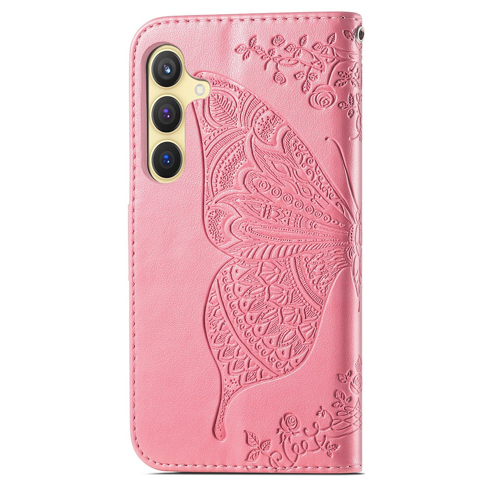 Samsung Galaxy S24 Plus Fodral Big Butterfly Rosa
