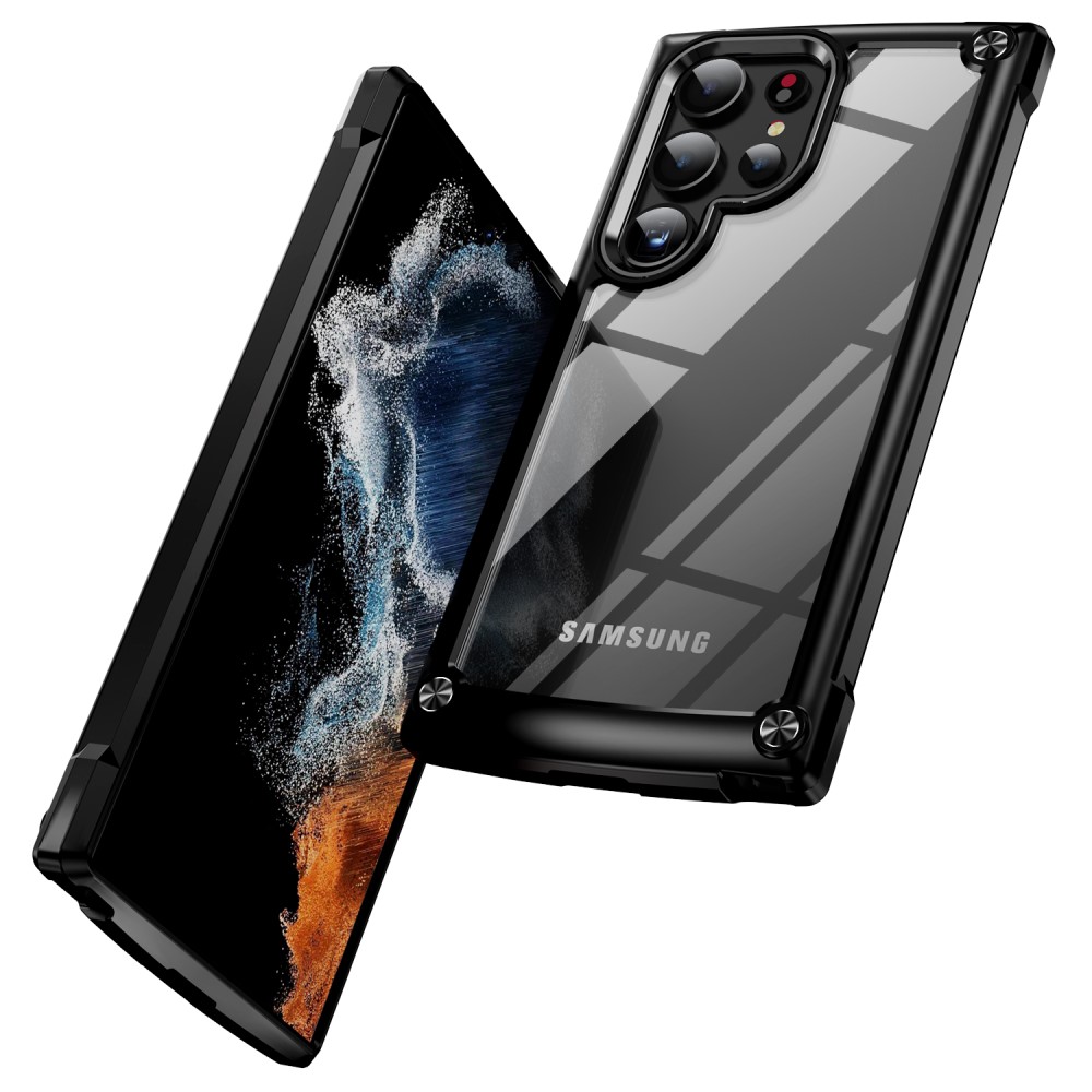 Galaxy S24 Ultra Skal Shockproof Hybrid Armor Svart