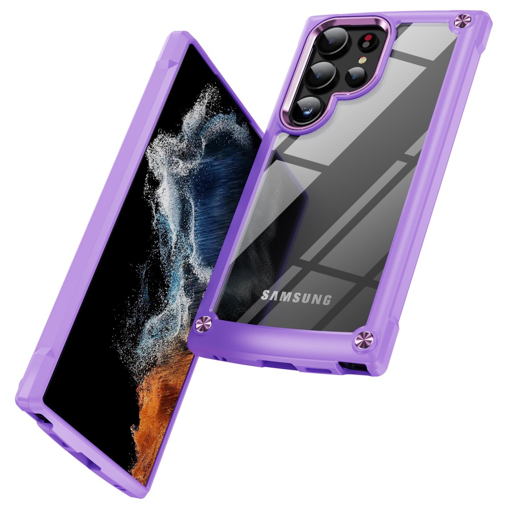 Galaxy S24 Ultra Skal Shockproof Hybrid Armor Lila