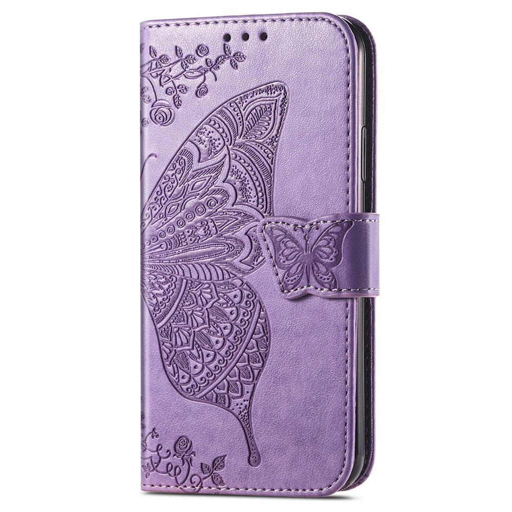 Samsung Galaxy S24 Ultra Fodral Big Butterfly Ljus Lila