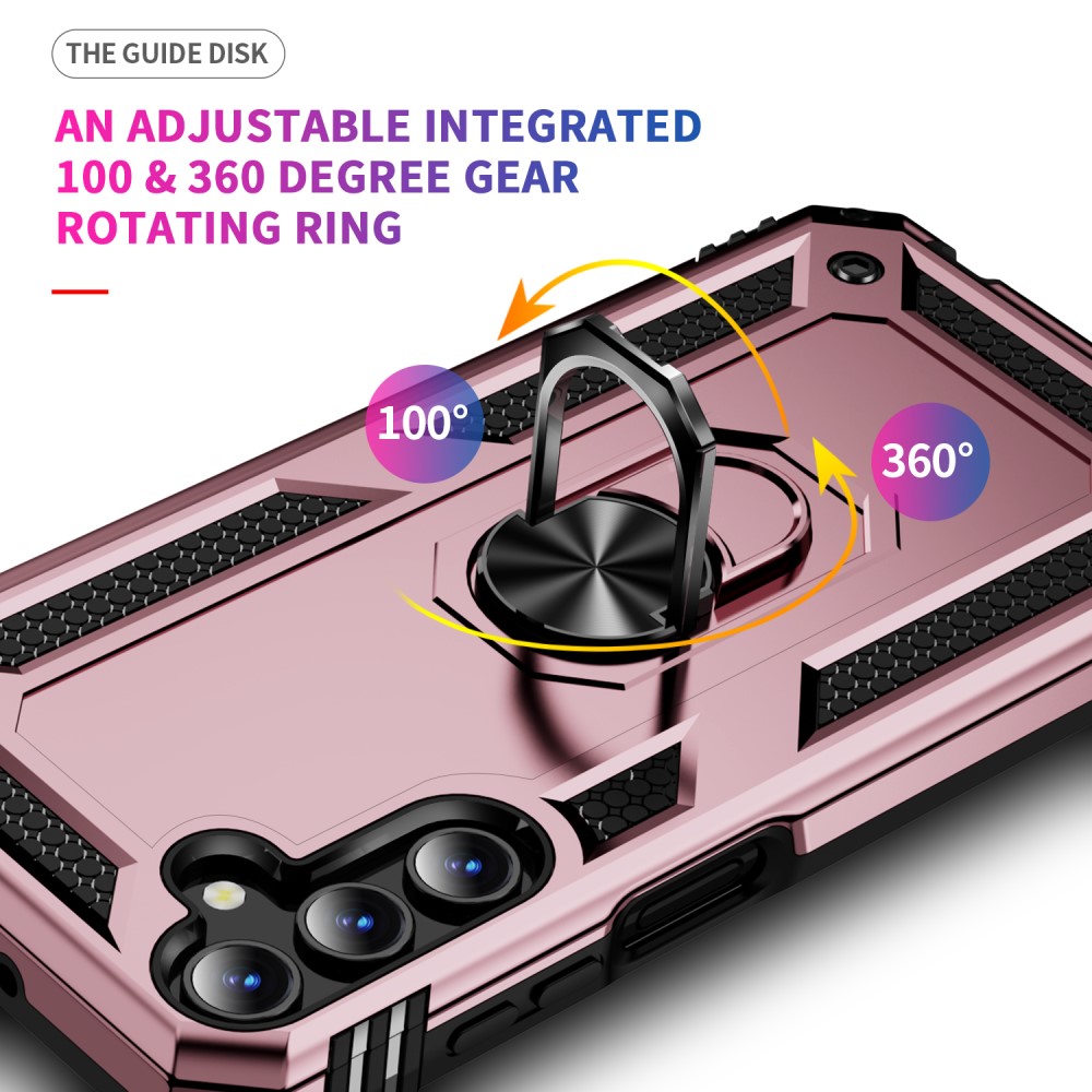 Samsung Galaxy A15 5G Skal Armor Ring Hybrid Roséguld