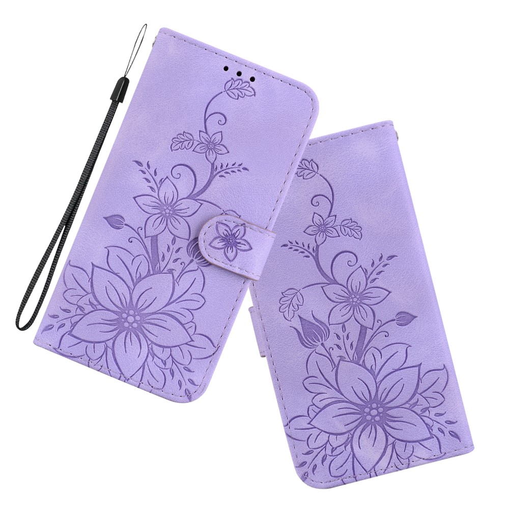 Xiaomi 14 Fodral Blommigt Tryck Lila