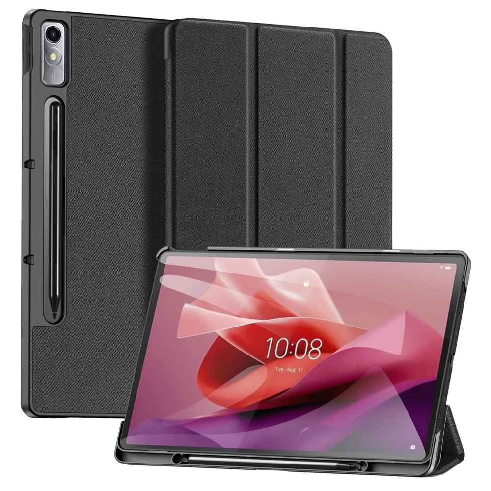 DUX DUCIS Lenovo Tab P12 Fodral DOMO Tri-Fold Lder Svart