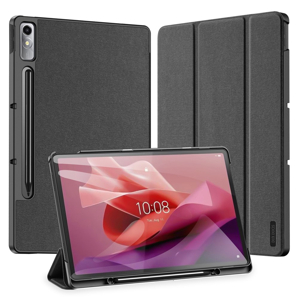 DUX DUCIS Lenovo Tab P12 Fodral DOMO Tri-Fold Läder Svart