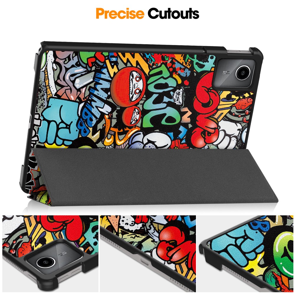 Lenovo Tab M11 Fodral Tri-Fold Lder Graffiti