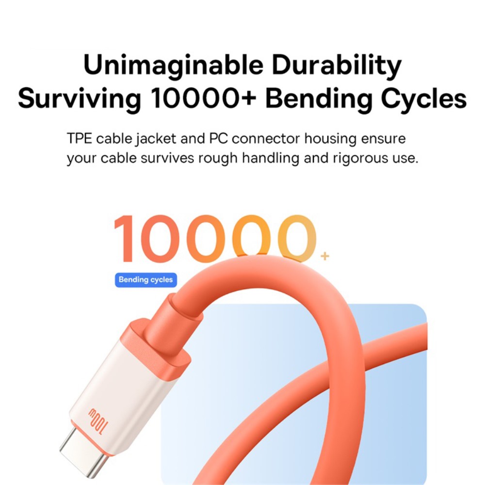 Baseus 1m 100W PD USB-C - USB-C Kabel Snabbladdning