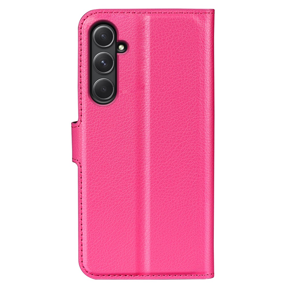 Samsung Galaxy A55 5G Fodral Litchi Lder Rosa