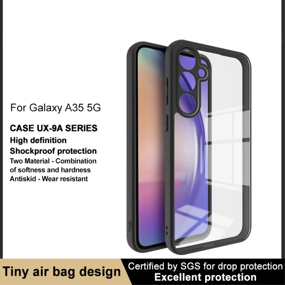 IMAK Galaxy A35 5G Skal Hybrid HD Svart/Transparent