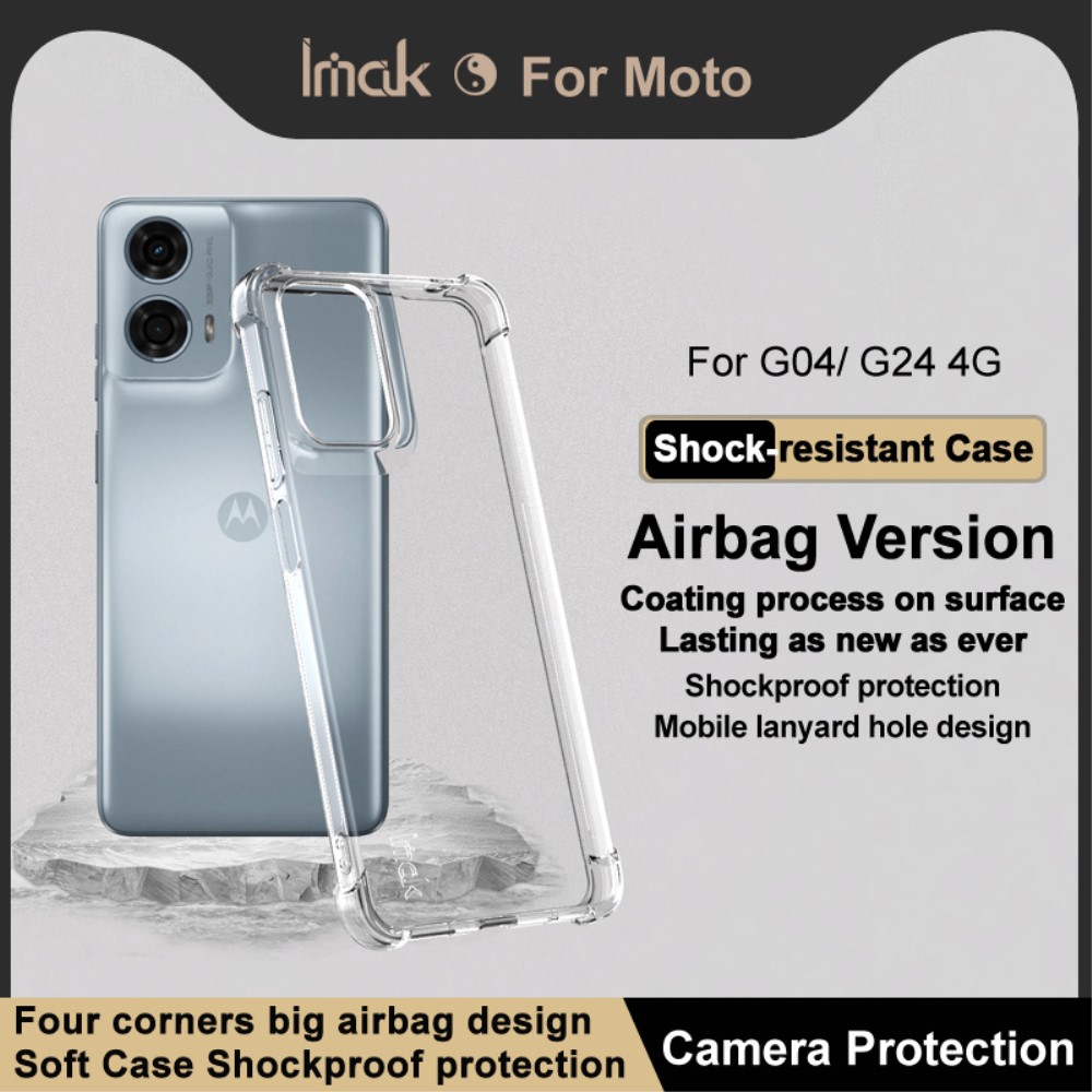 IMAK Motorola Moto G04 4G/G24 4G TPU Skal Transparent