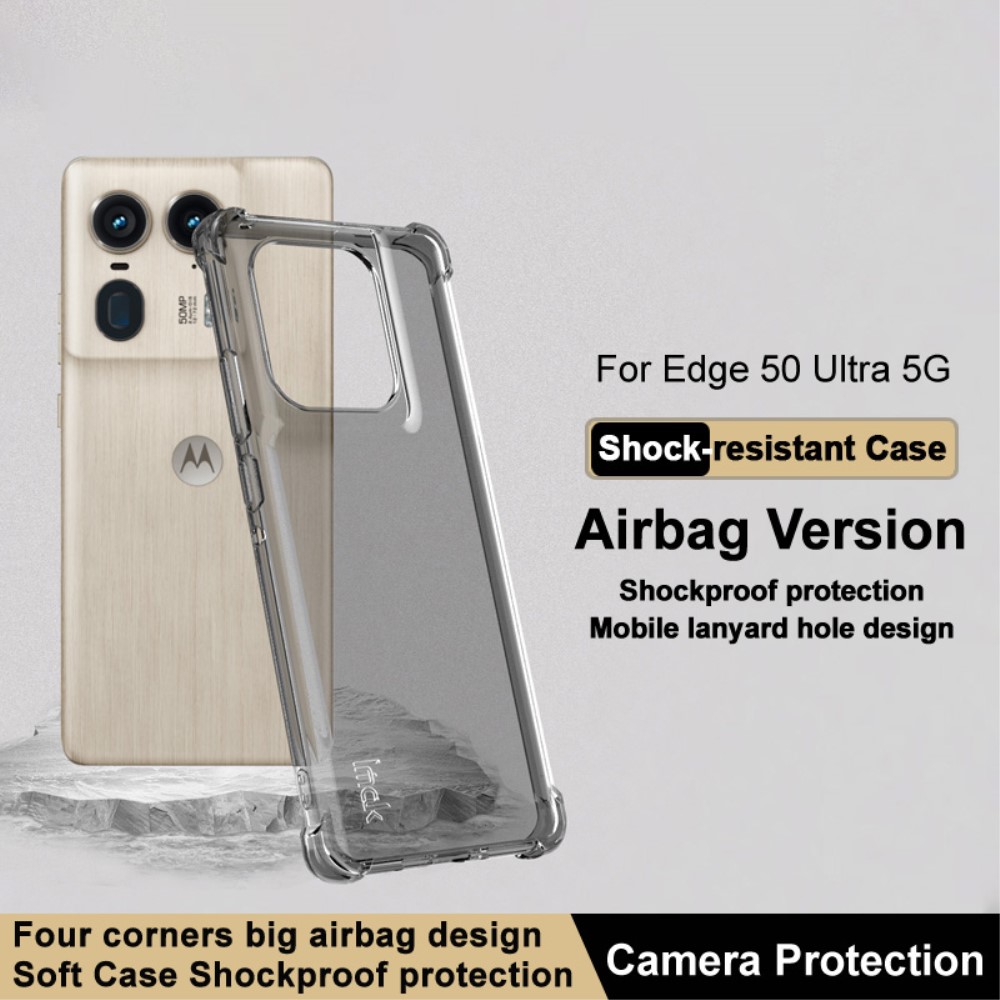 IMAK Motorola Edge 50 Ultra 5G TPU Skal Tonad Svart