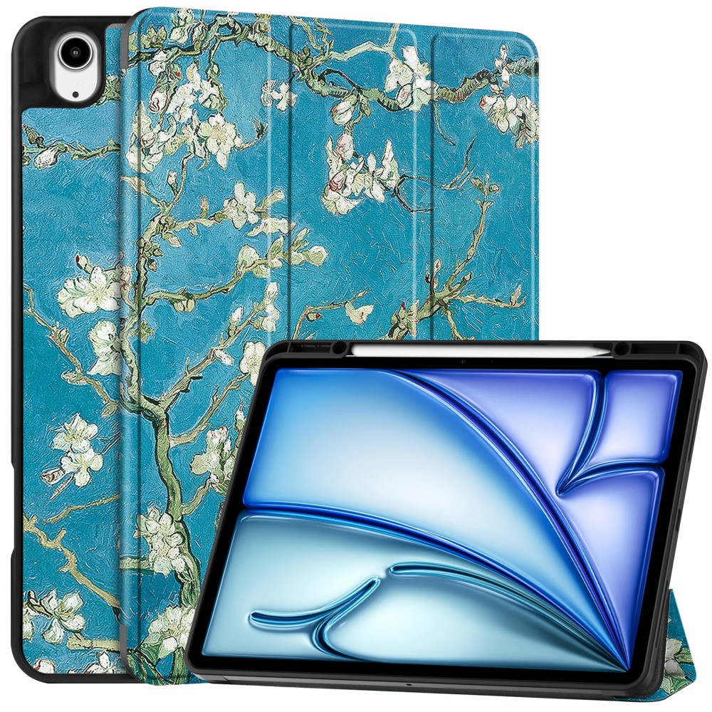 iPad Air 13 2024 Tri-Fold Fodral Pennhllare Peach Blossom