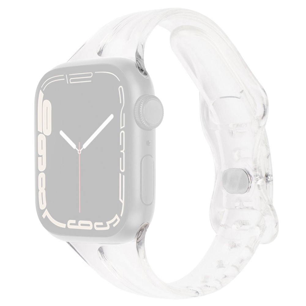 Apple Watch 42/44/45/49mm CrystalFlex TPU Armband Transparent