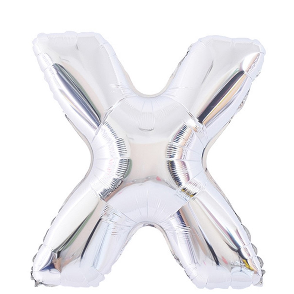Bokstavsballong X 70 cm Silver