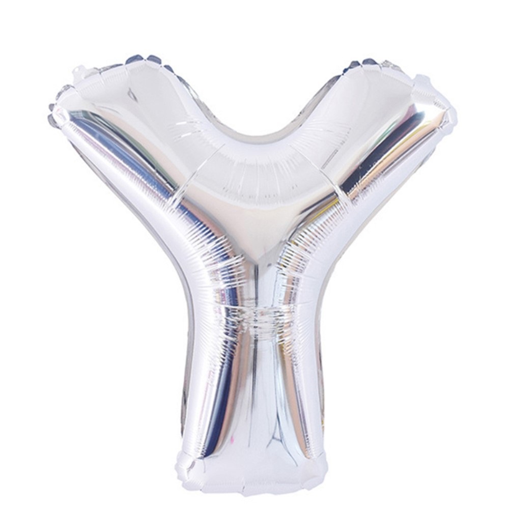 Bokstavsballong Y 70 cm Silver