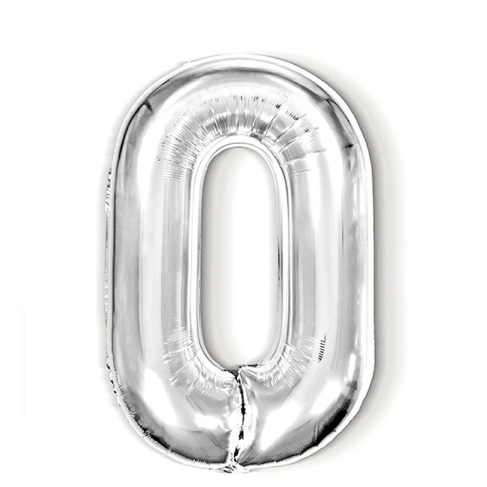 Bokstavsballong O 40 cm Silver
