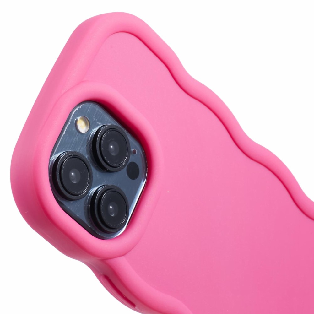 iPhone 15 Pro Mobilskal Wavy Rosa