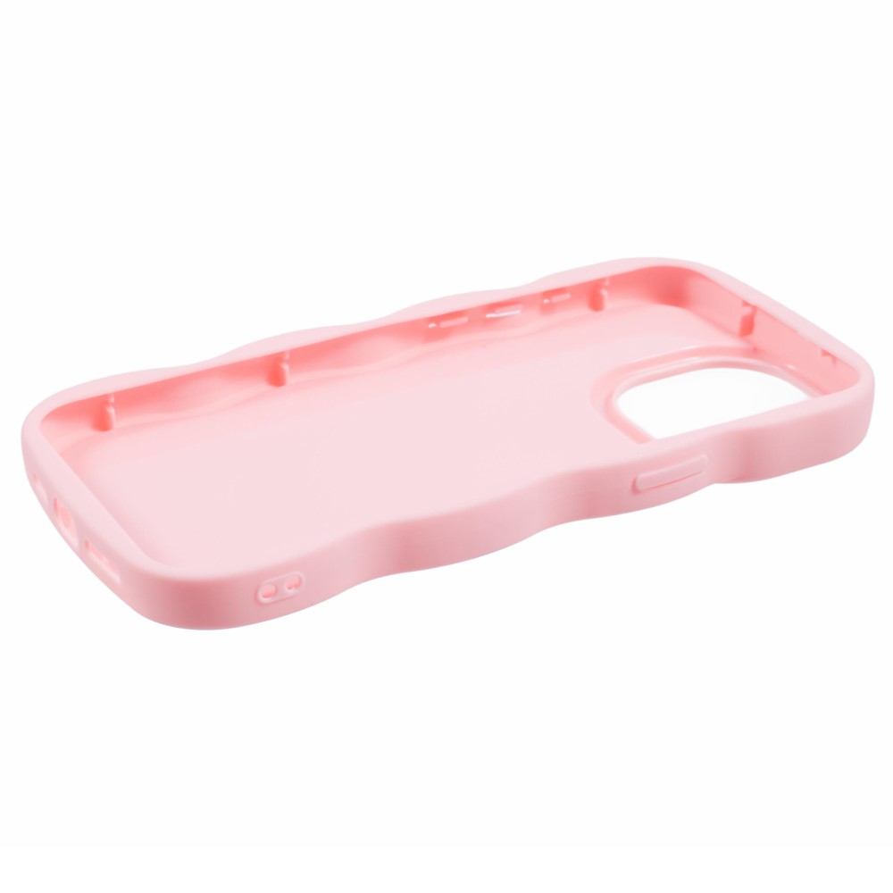 iPhone 15 Pro Mobilskal Wavy Ljus Rosa