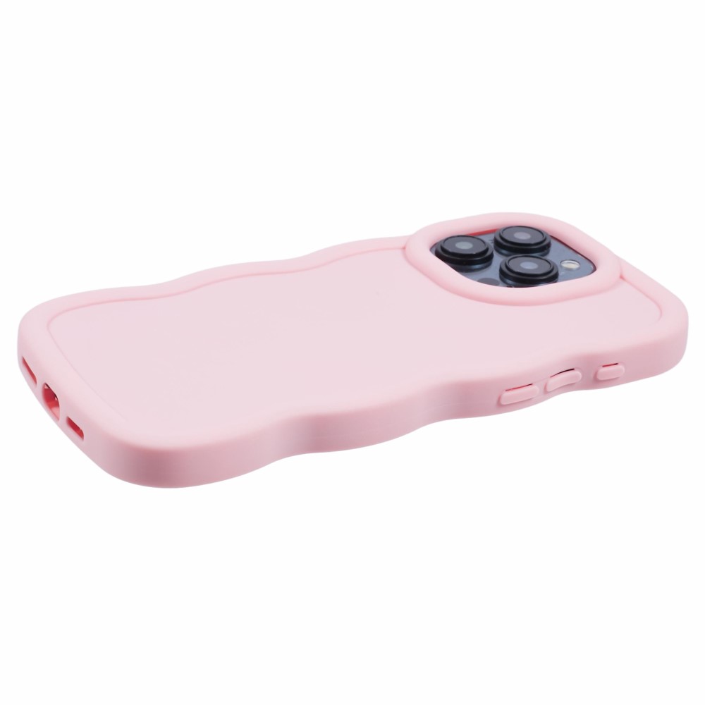 iPhone 15 Pro Mobilskal Wavy Ljus Rosa