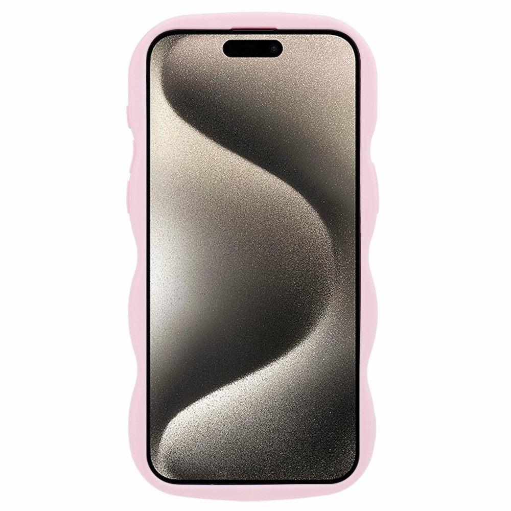 iPhone 14 Pro Max Mobilskal Wavy Ljus Rosa