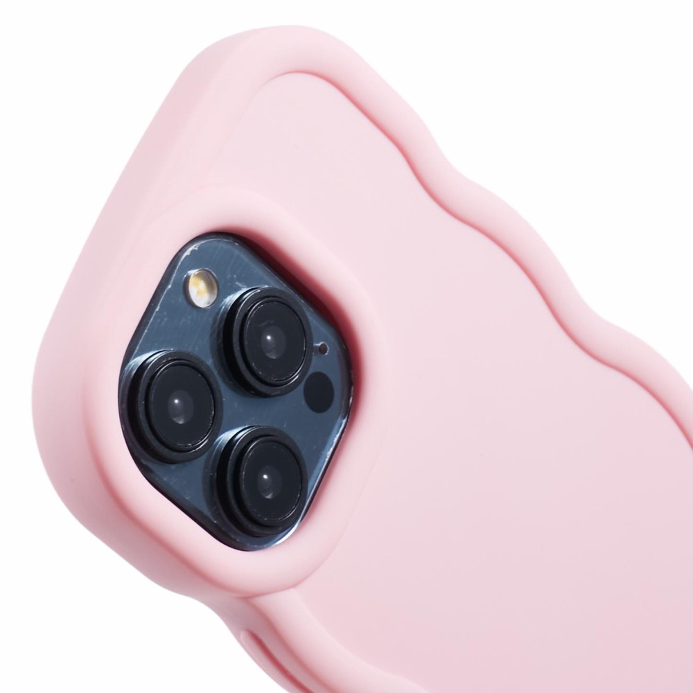 iPhone 12 Pro Max Mobilskal Wavy Ljus Rosa