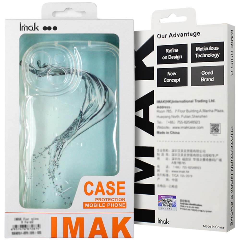 IMAK iPhone 15 Skal Wavy TPU Tonad Svart