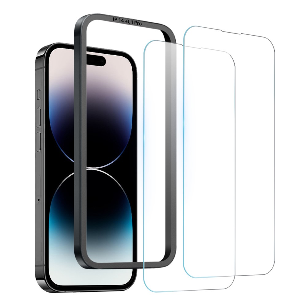 NORTHJO iPhone 14 Pro Skärmskydd 2-PACK Härdat Glas