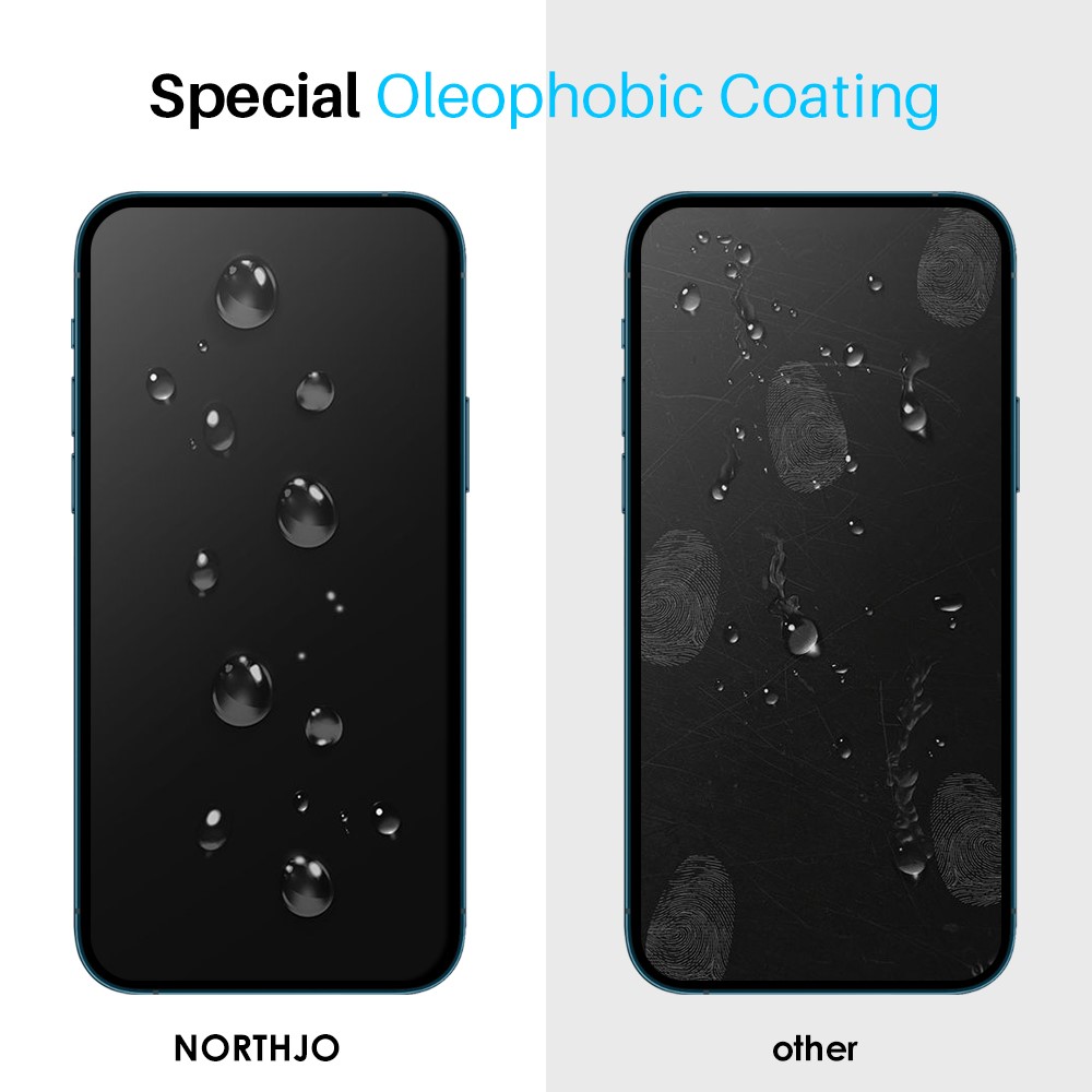 NORTHJO iPhone 14 Skärmskydd Heltäckande Härdat Glas