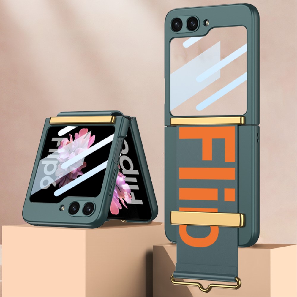 GKK Galaxy Z Flip 6 Skal Blte Hybrid Grn/Orange