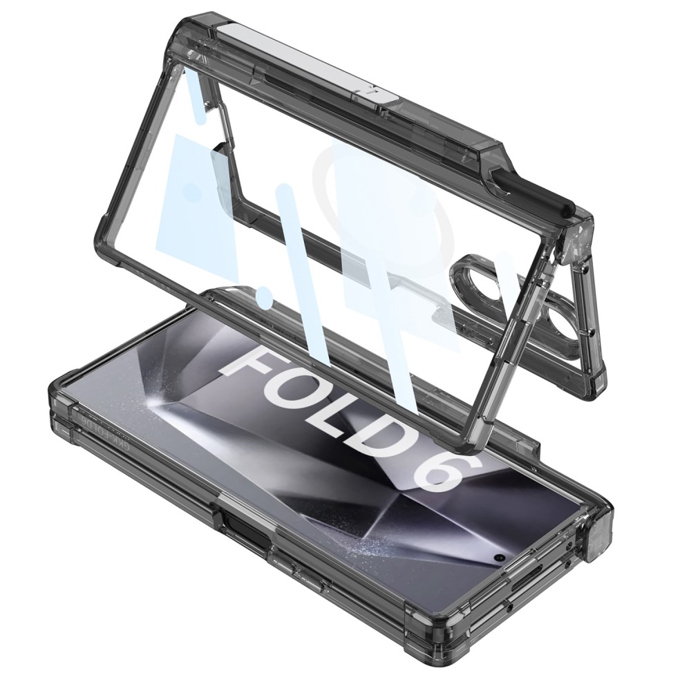 GKK Galaxy Z Fold 6 Skal Med Pennhllare MagSafe Transparent
