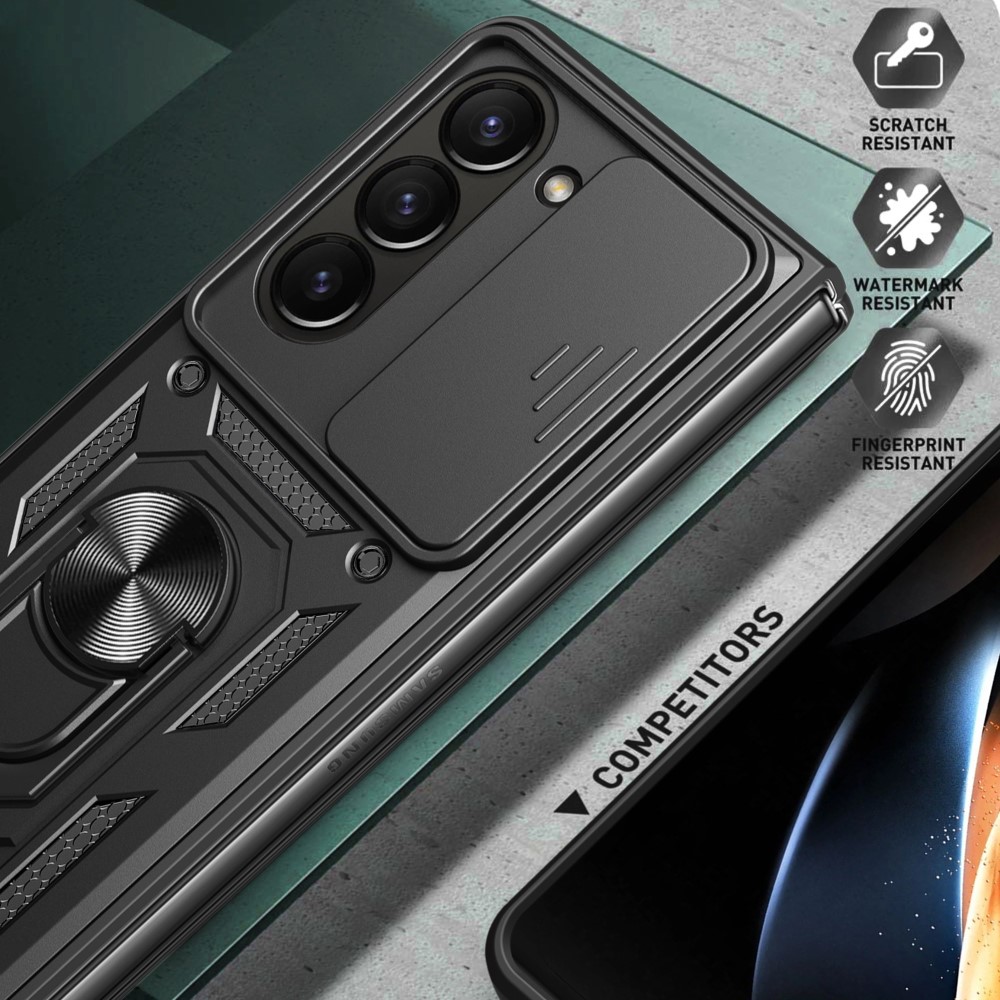 Galaxy Z Fold 6 Skal CamShield Hyrbid Ringskal Svart