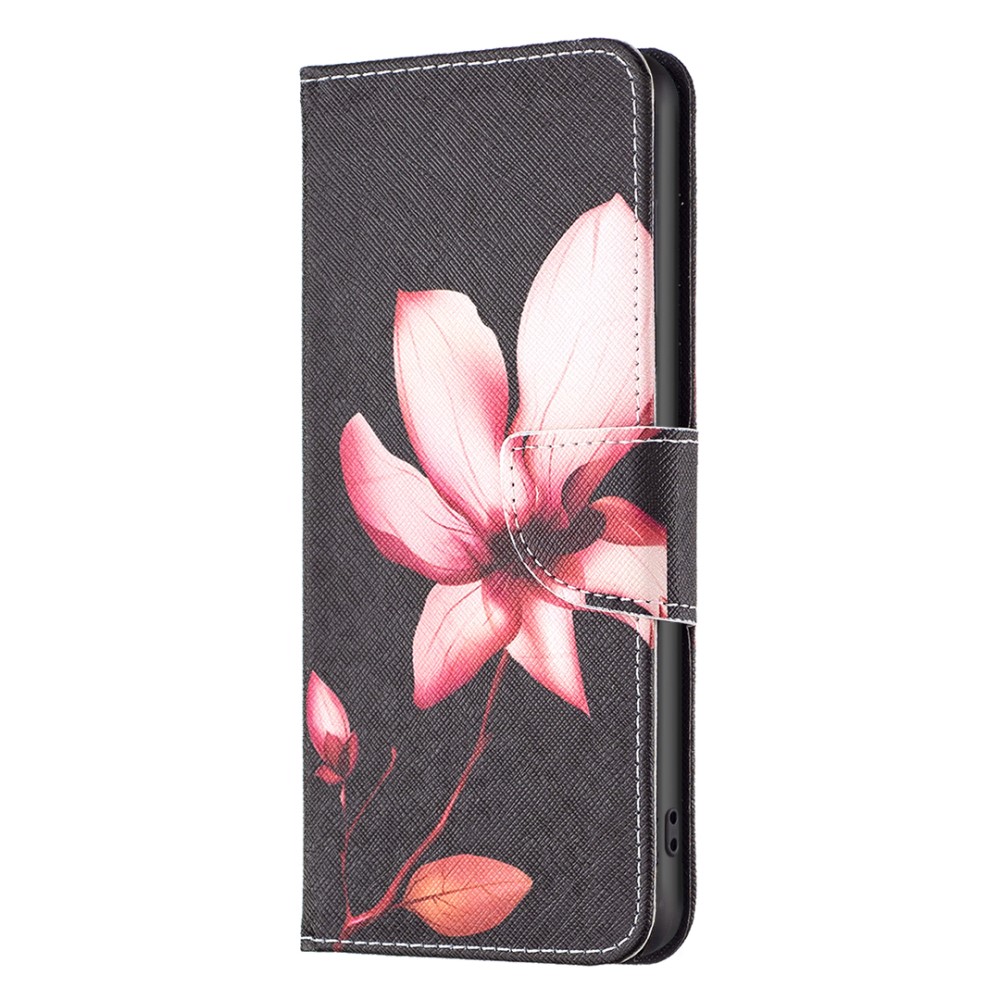 iPhone 16 Pro Fodral Med Tryck Rosa Blomma