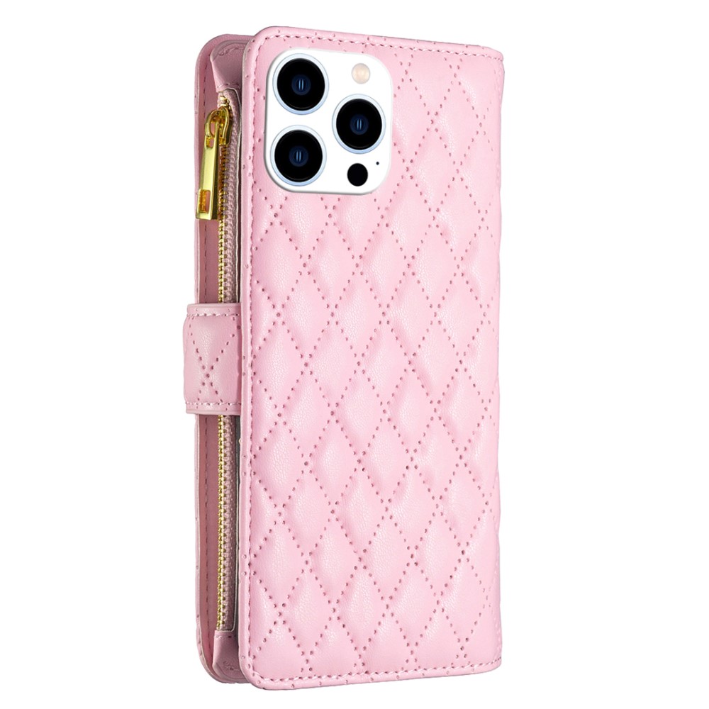 iPhone 16 Pro Fodral Diamond Multifunktionell Rosa