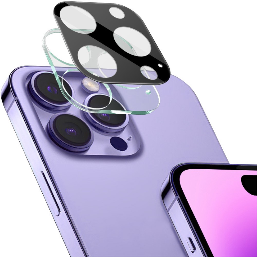 IMAK iPhone 16 Pro/16 Pro Max Linsskydd Härdat Glas Svart