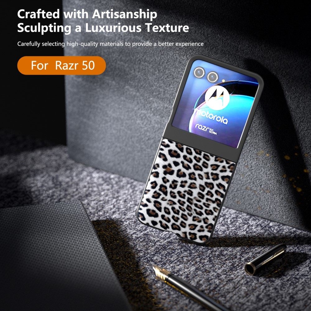 Motorola Razr 50 5G Mobilskal Leopard Mnster