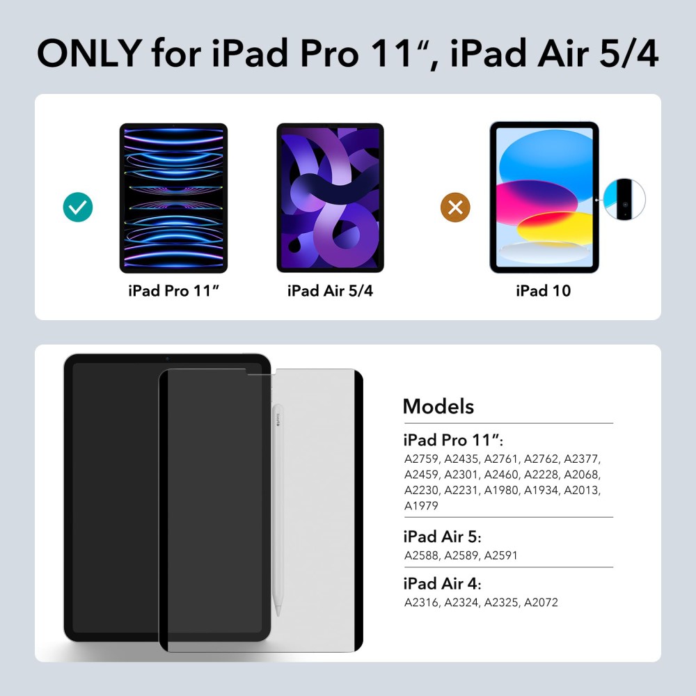 ESR iPad Pro 11/iPad Air 4/5 Skärmskydd Magnetiskt Privacy