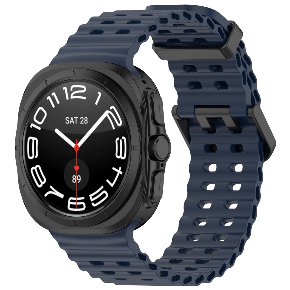 Galaxy Watch Ultra 47 mm Armband Wave Design Mörk Blå